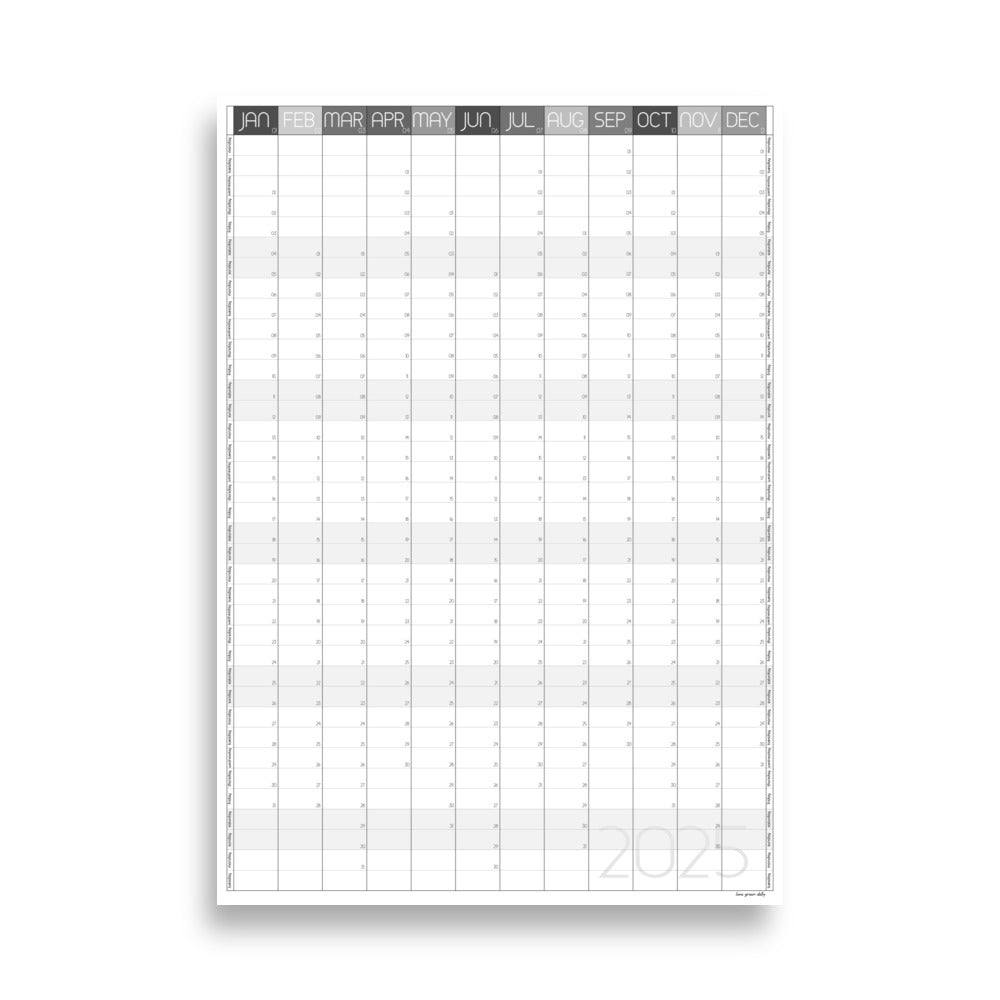 Giant 2025 Vertical Wall Calendar