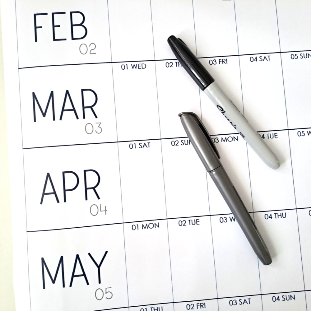Extra Large Mid Year Planner 2026/2027, A0/A1 Paper