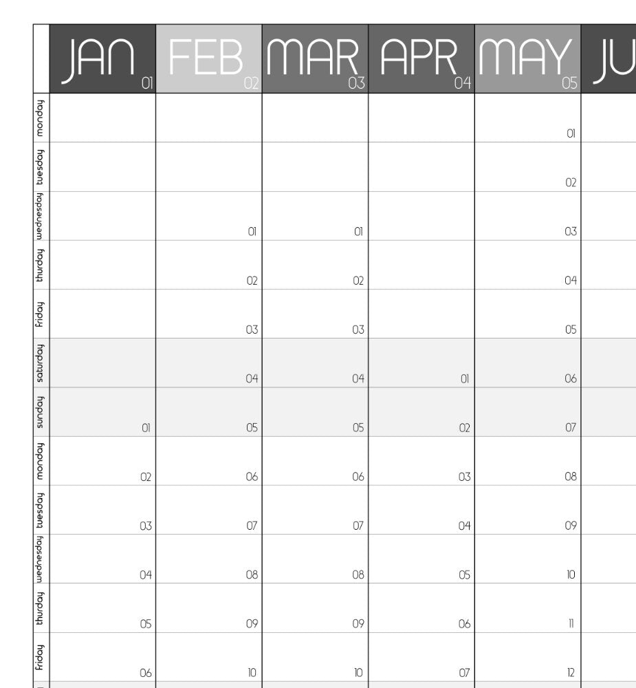 Giant 2025 Vertical Wall Calendar