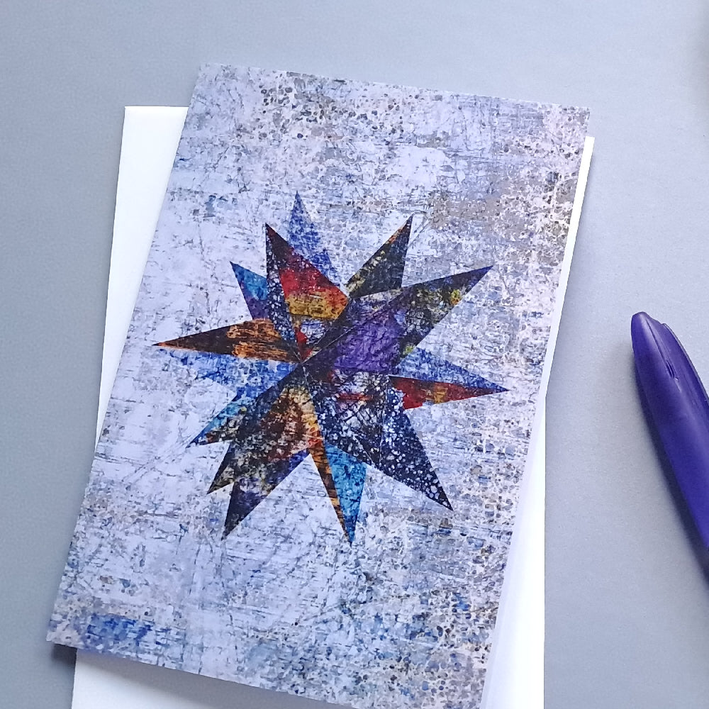 Resist Star Greeting Card