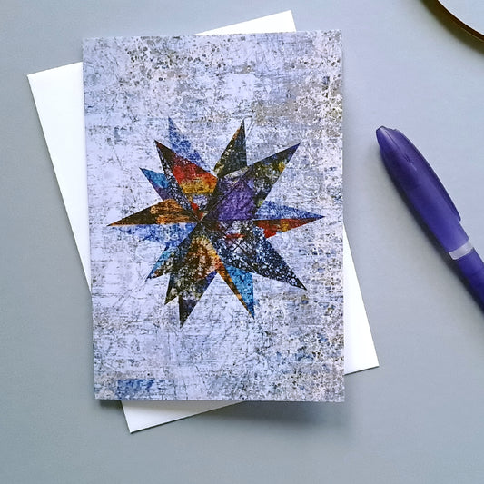 Resist Star Greeting Card
