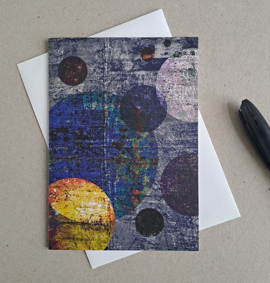 Resist Planets Greeting Card