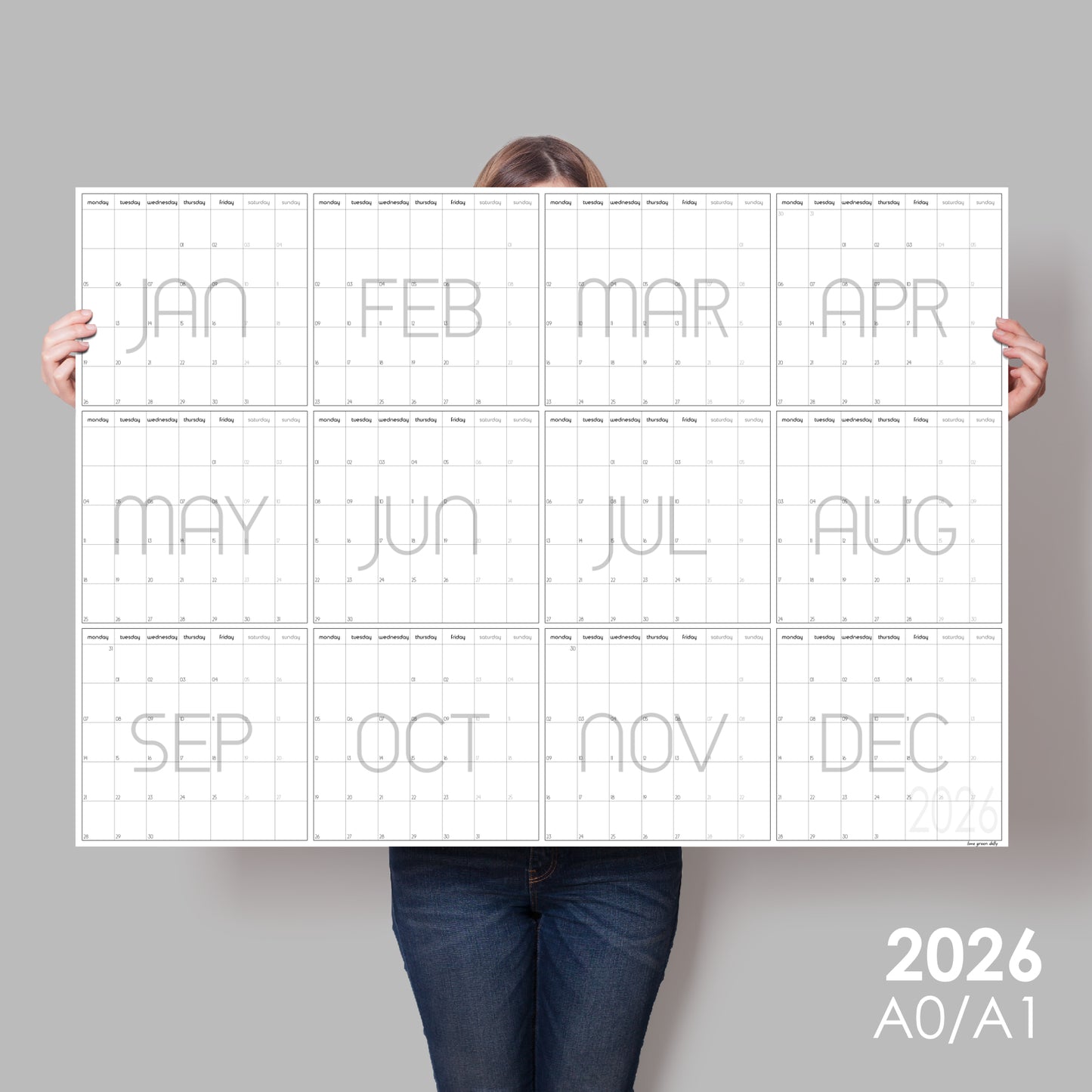 Giant Whole Year Planner 2026, A0 planner