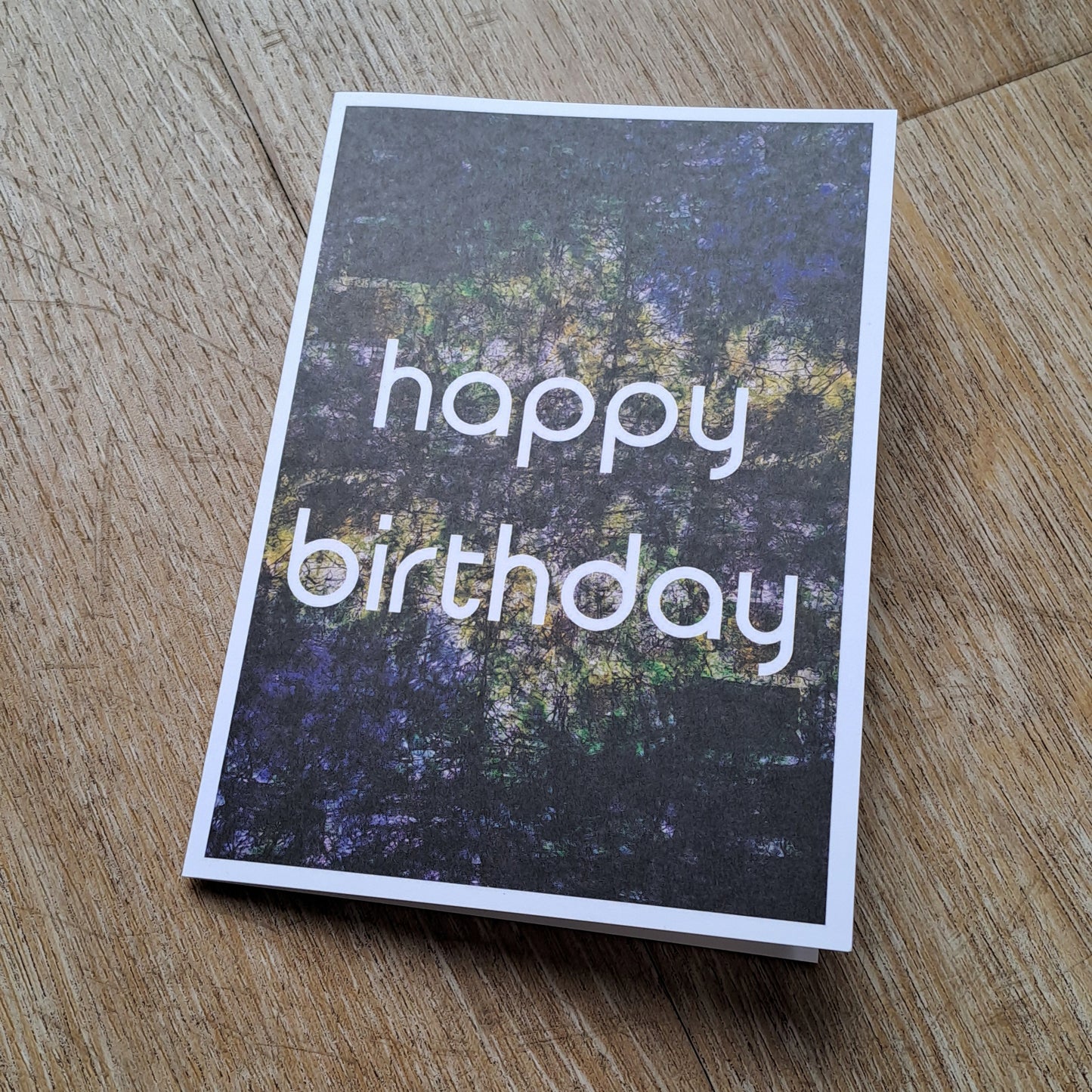 Happy Birthday Card, Green Marble