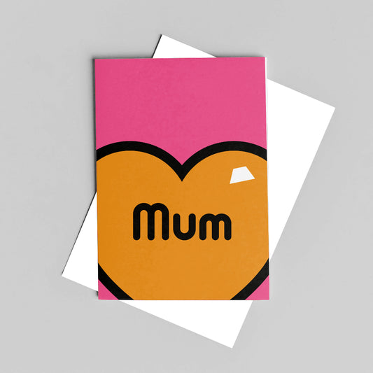 Mum Greeting Card, Juicy Pink