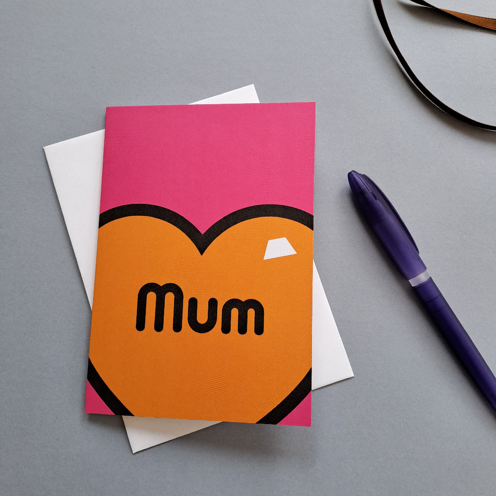 Mum Greeting Card, Juicy Pink