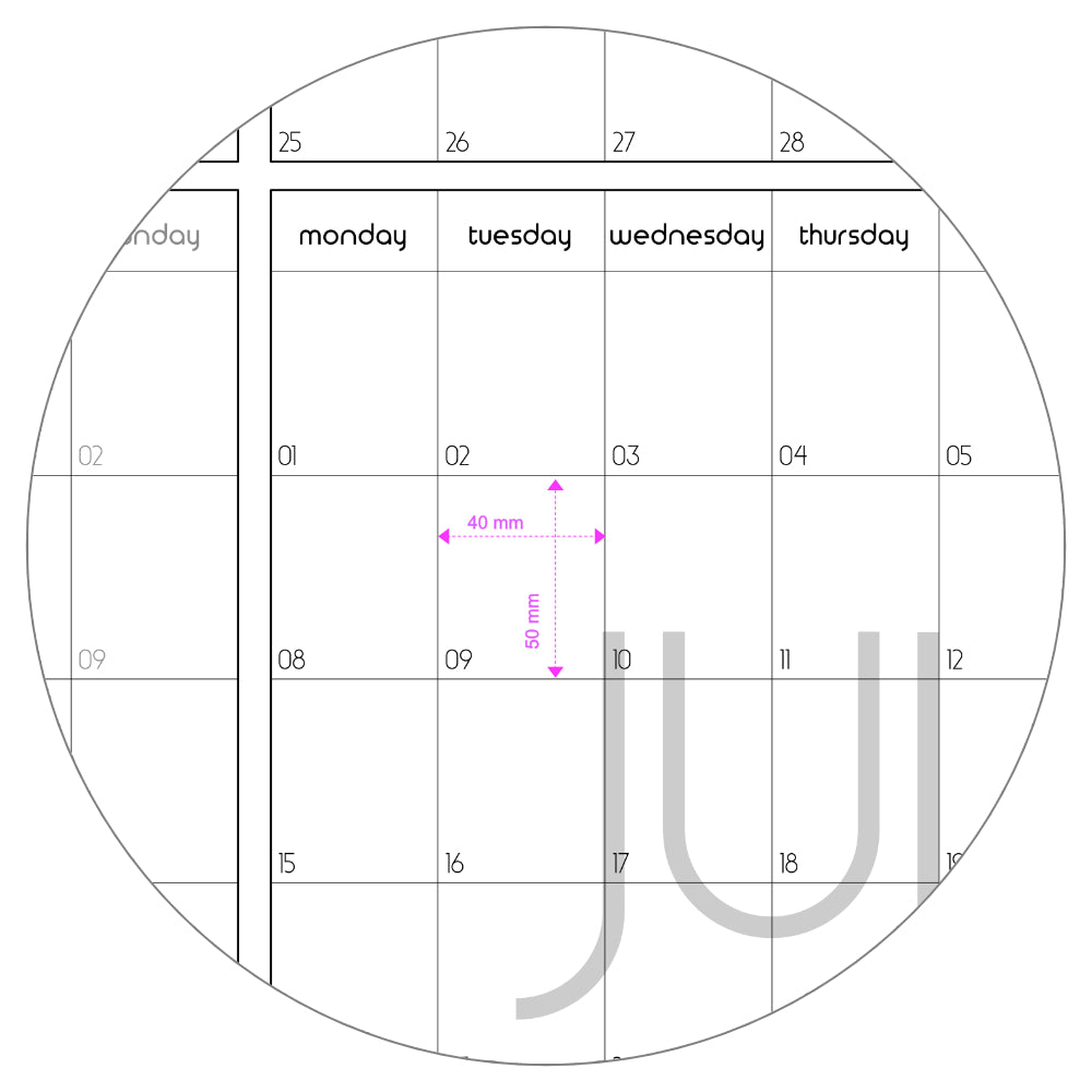 Whole Year Planner 2025, Giant Wall Calendar 2025, Monthly view, A0 paper size