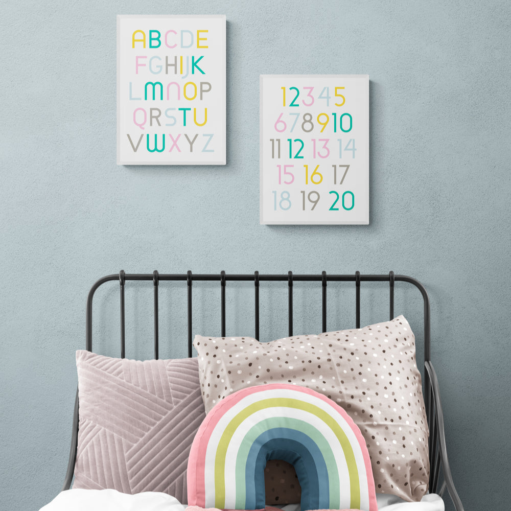 Pastel Numbers and Alphabets
