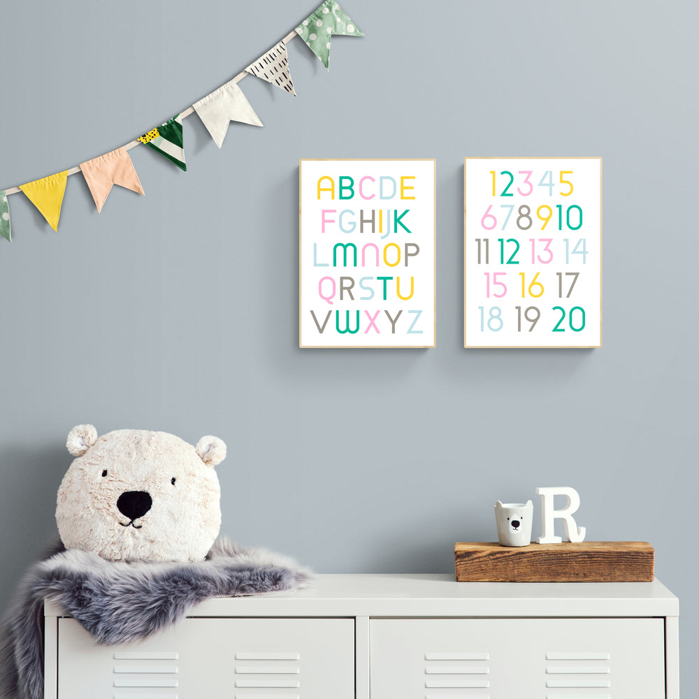 Pastel Numbers and Alphabets