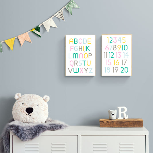 Pastel Numbers and Alphabets