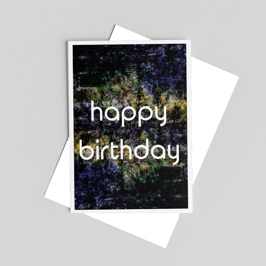 Happy Birthday Card, Green Marble