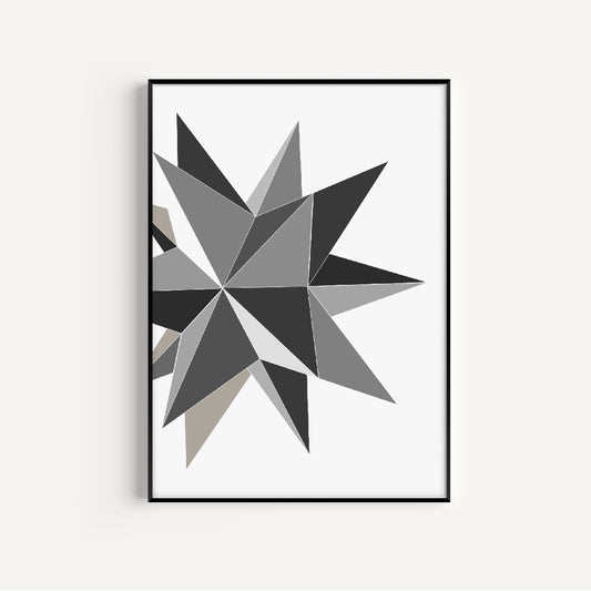 Monochrome Wall Art, Star