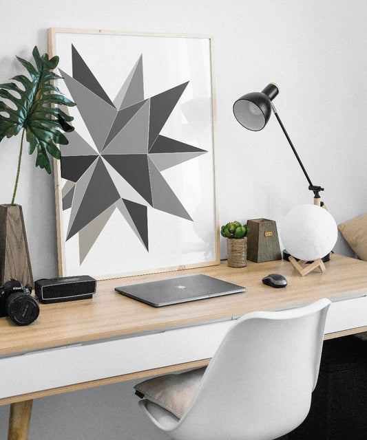 Monochrome Wall Art, Star
