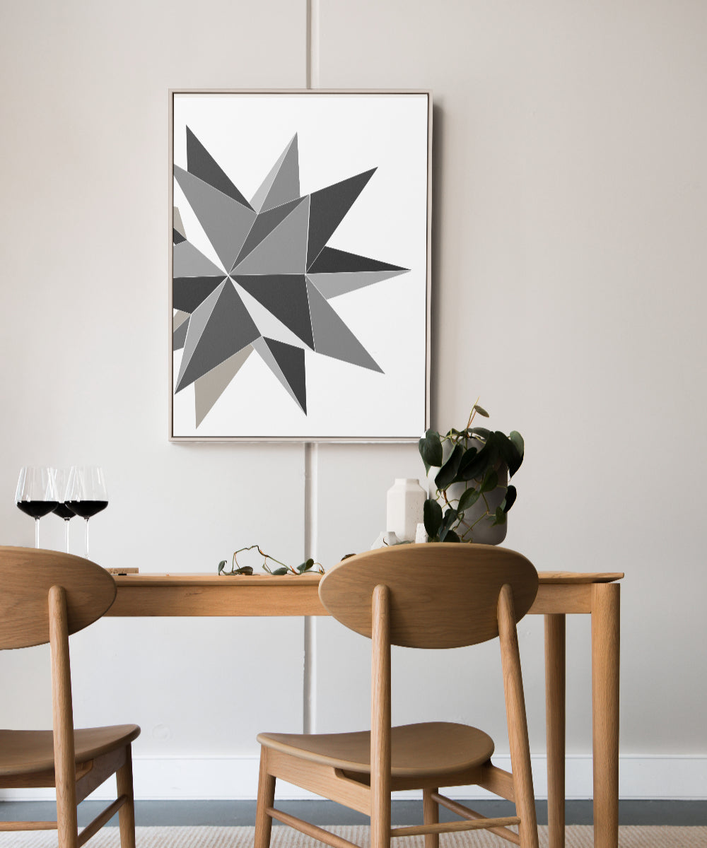 Monochrome Wall Art, Star