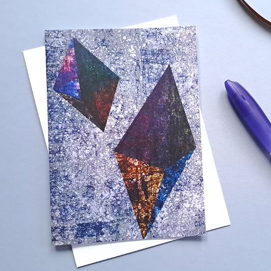Resist Diamonds Greeting Card