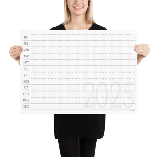 Minimalist Wall Planner 2025, A2 Size