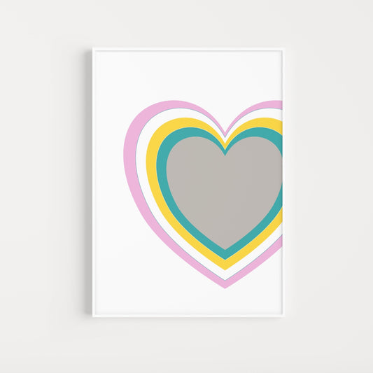 Minimalist Wall Art, Heart print