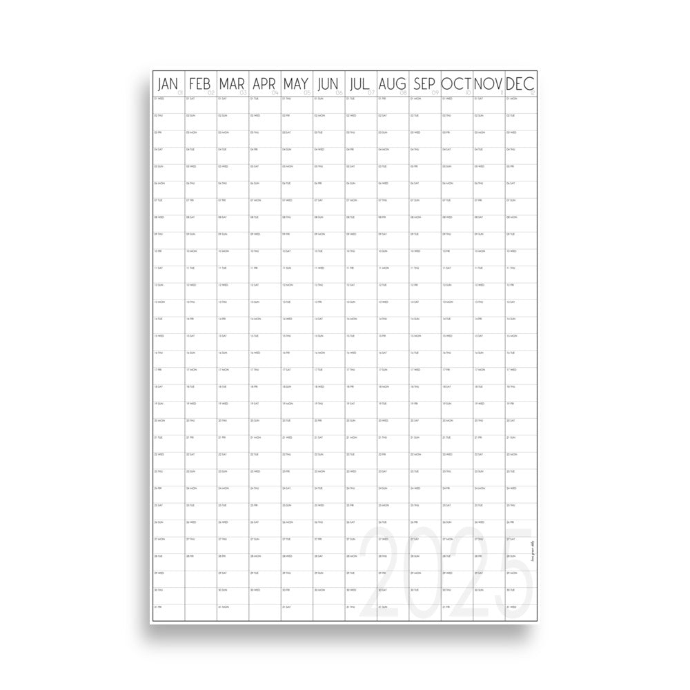 Giant 2025 Vertical Wall Planner