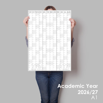Giant Academic Calendar | Wall planner 2026 to 2027 | A0 & A1