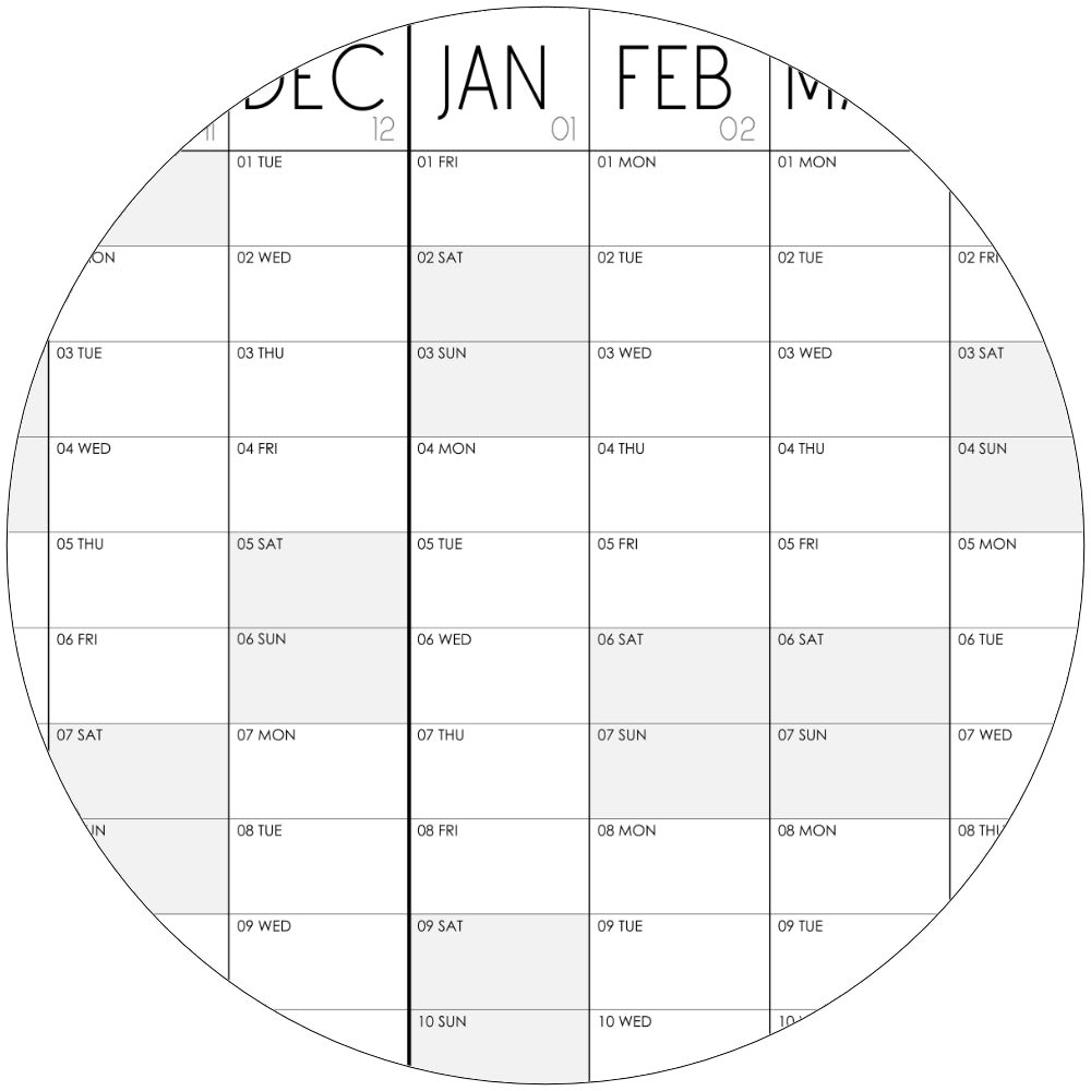 Giant Academic Calendar | Wall planner 2026 to 2027 | A0 & A1