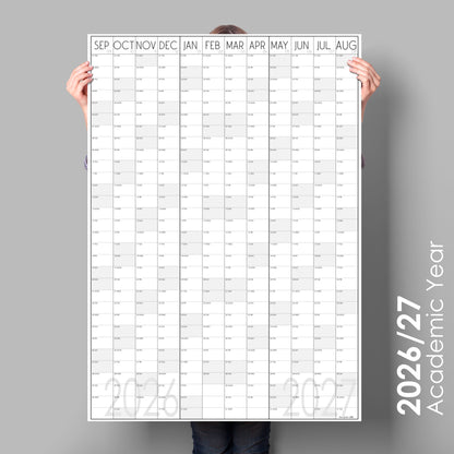 Giant Academic Calendar | Wall planner 2026 to 2027 | A0 & A1