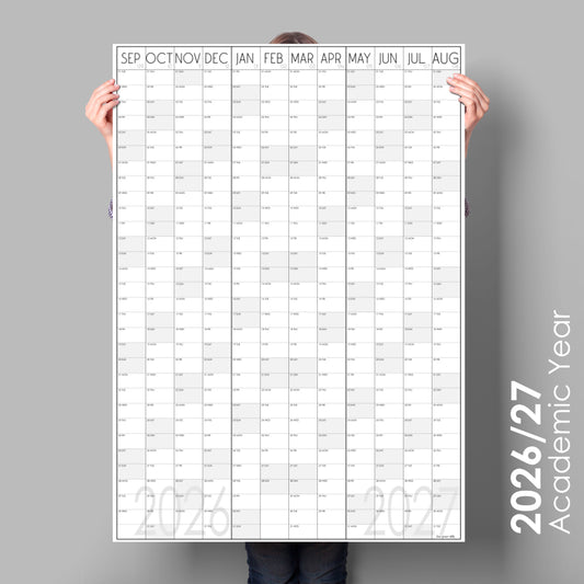 Giant Academic Calendar | Wall planner 2026 to 2027 | A0 & A1
