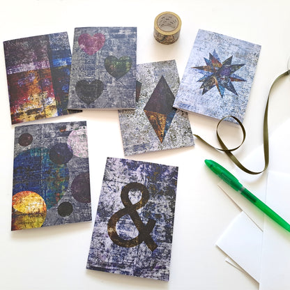 Geometric Batik Greeting Cards, Pack of 6