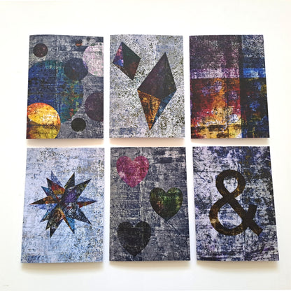 Geometric Batik Greeting Cards, Pack of 6