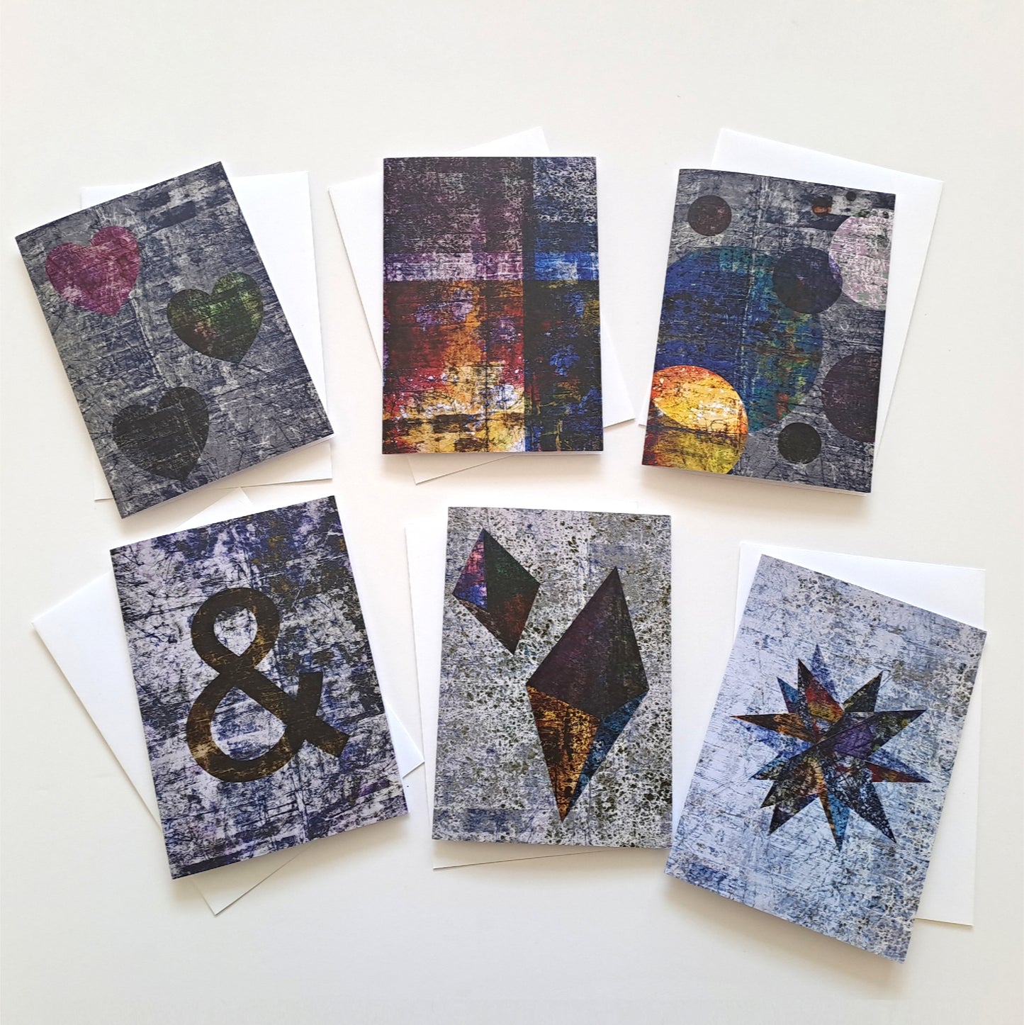 Geometric Batik Greeting Cards, Pack of 6