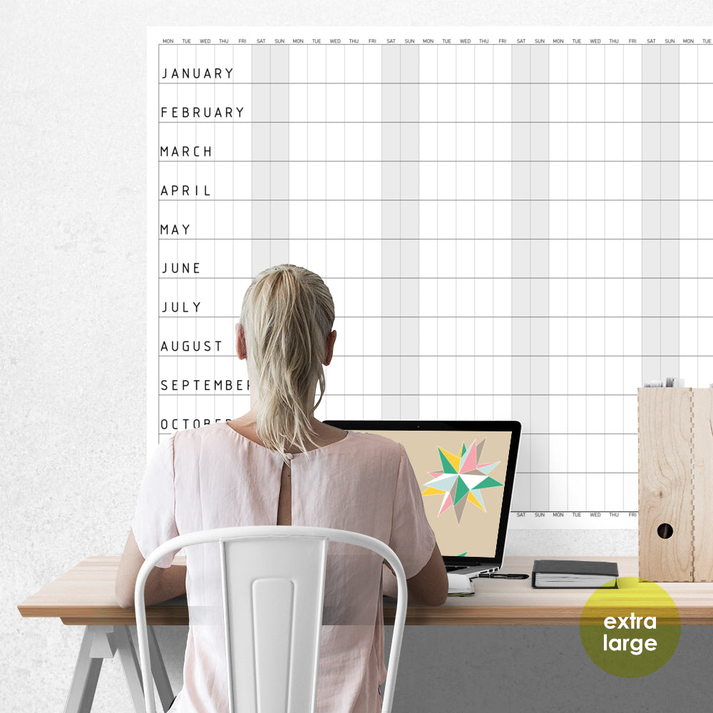 Giant Any Year Wall Planner, Blank A0/A1 Calendar