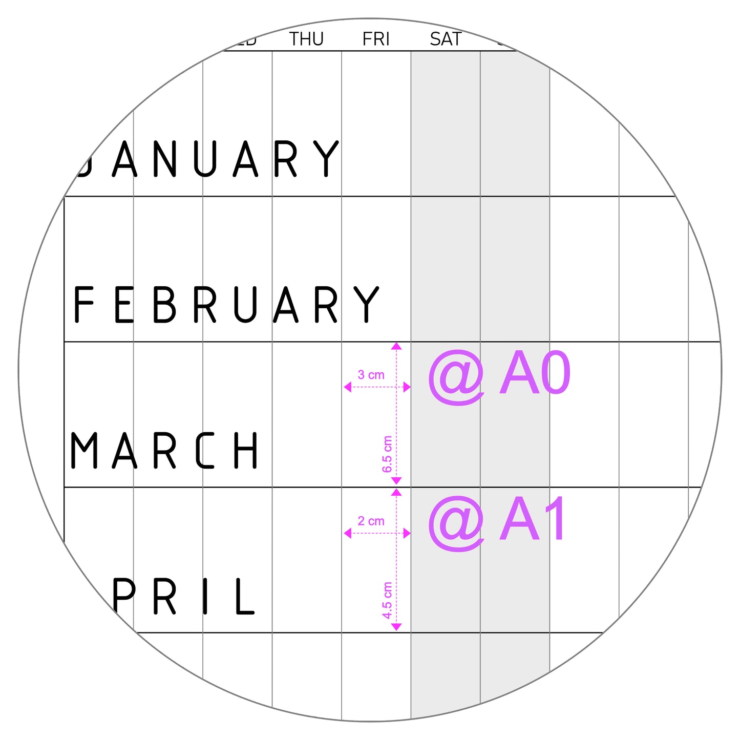 Giant Any Year Wall Planner, Blank A0/A1 Calendar