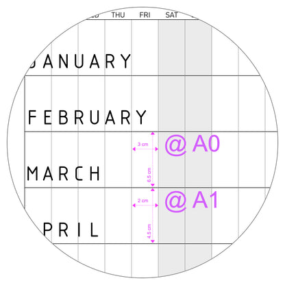 Giant Any Year Wall Planner, Blank A0/A1 Calendar