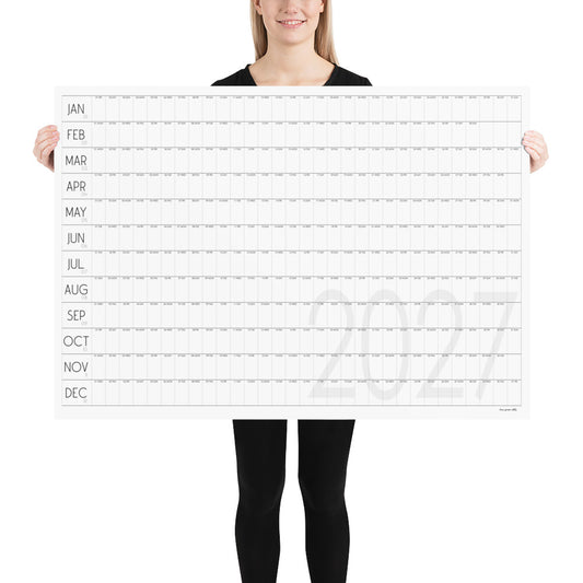 Giant Wall Calendar 2027, Minimalist wall calendar, A0 and A1