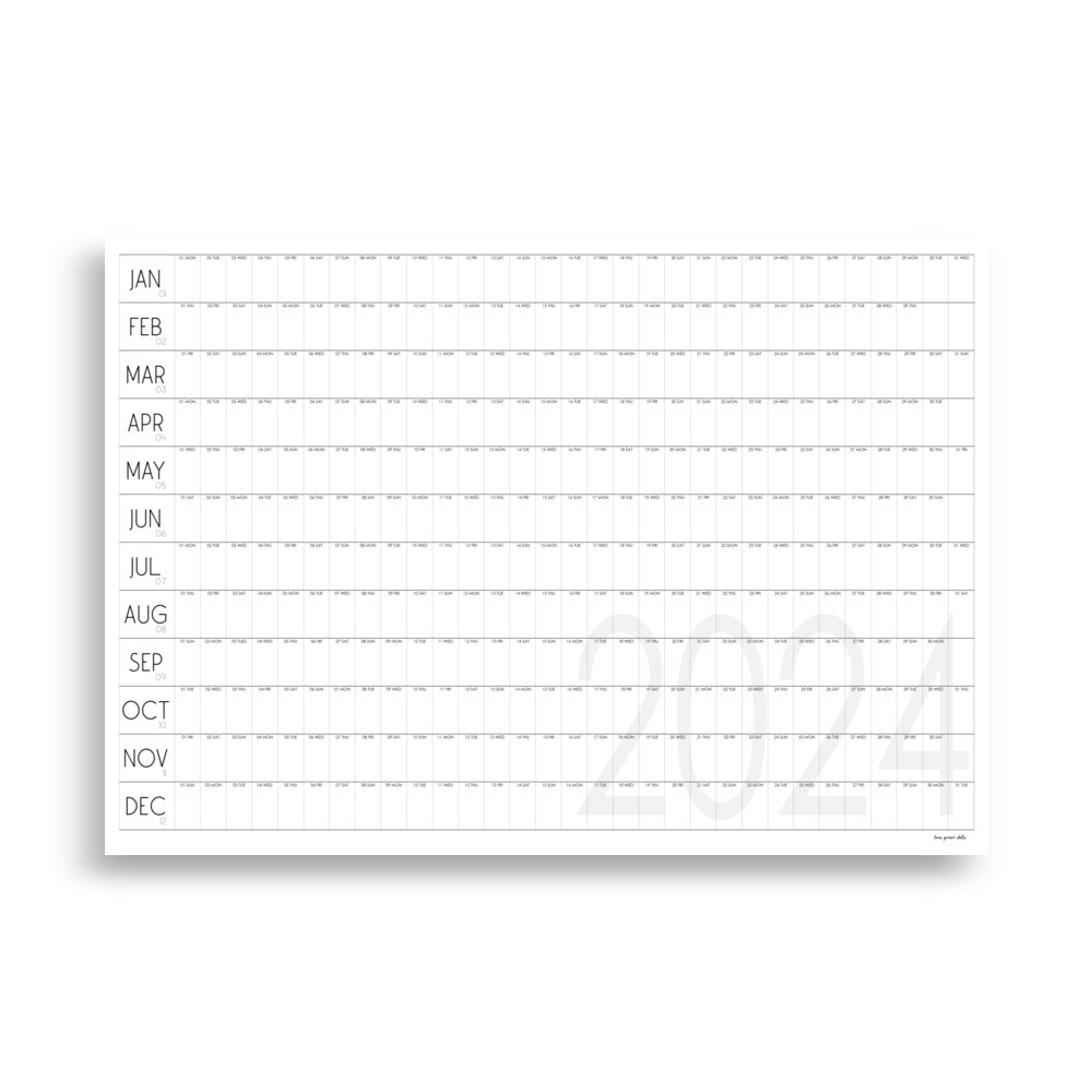 Giant 2024 Wall Calendar, A0 and A1, DECO