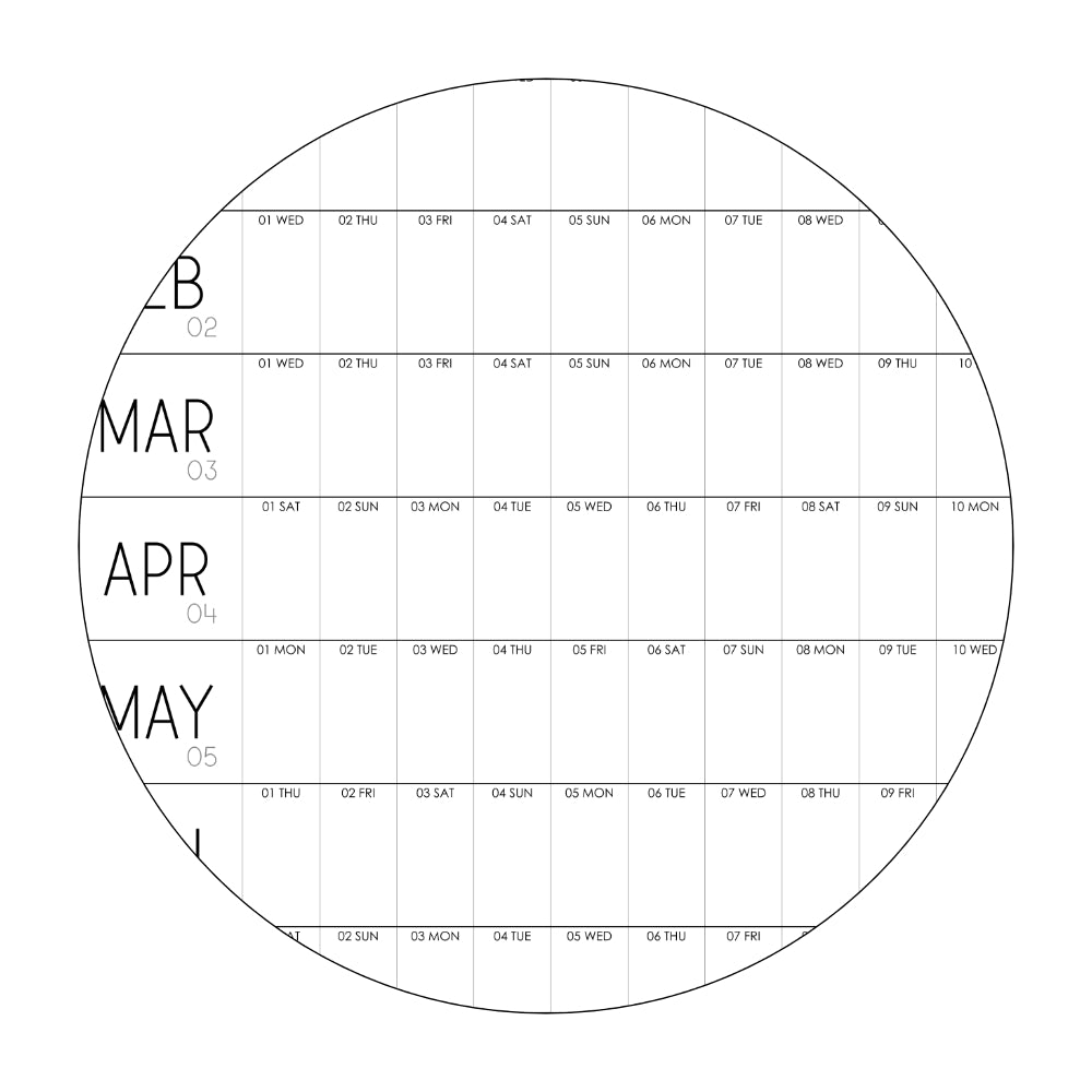 Giant Minimalist Wall Planner 2025, A0