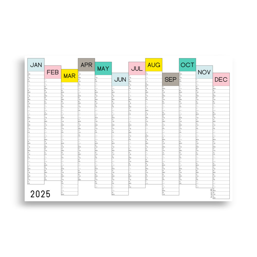 2025 Wall Planner, Candy Sticks A0