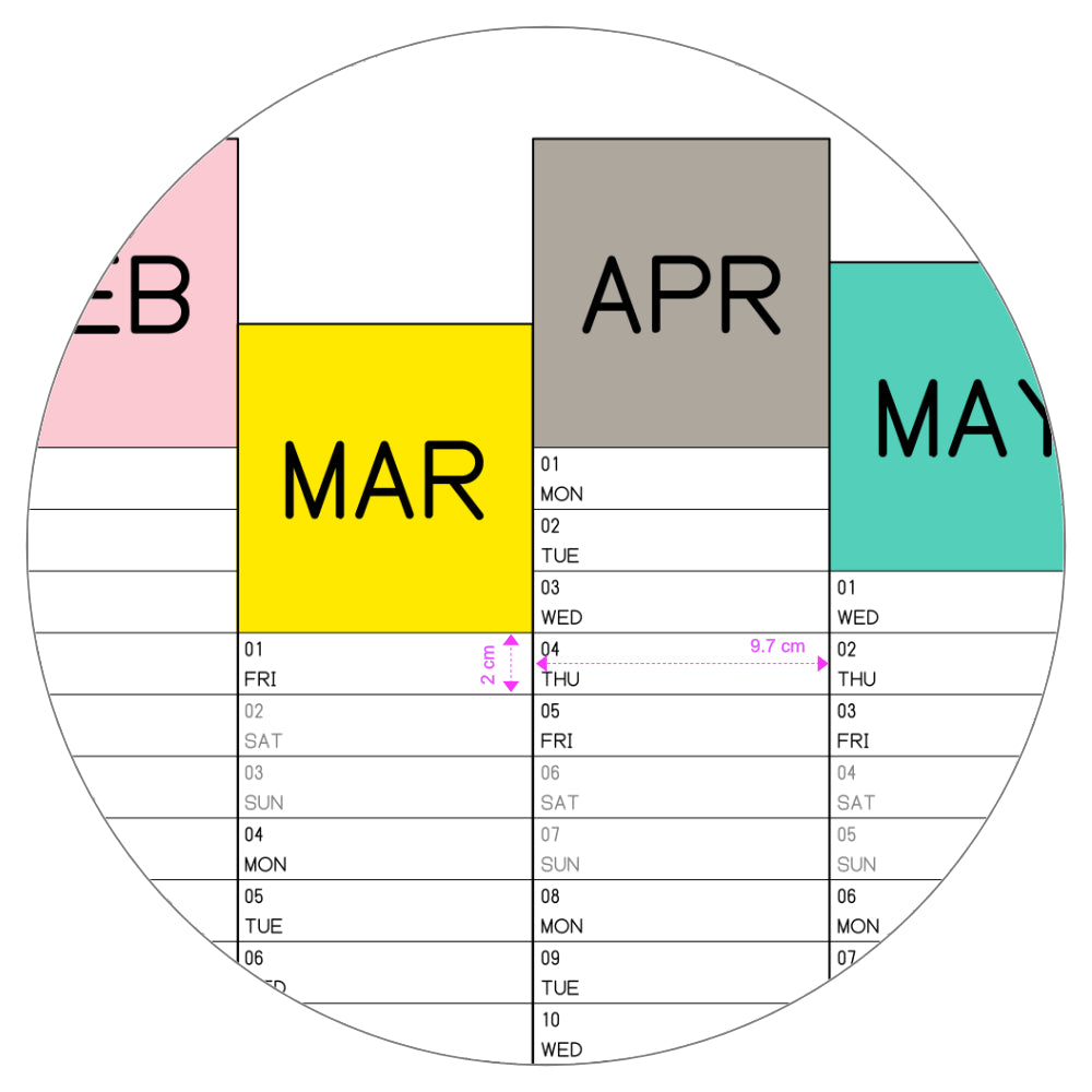 2025 Wall Planner, Candy Sticks A0