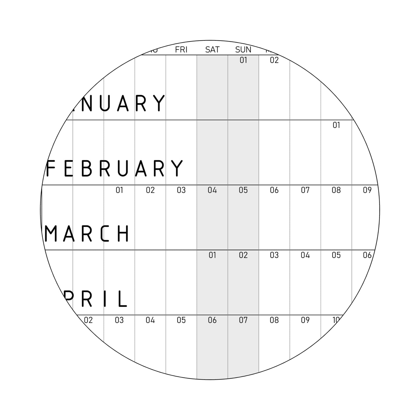 2024 Wall Planner, A0 Calendar, Robots