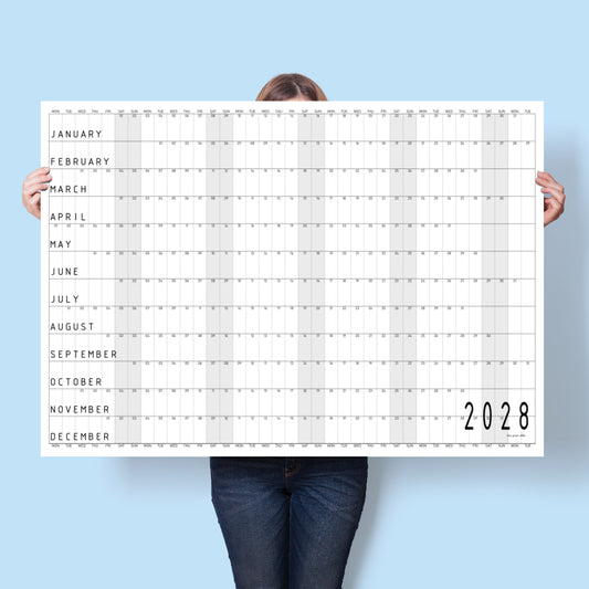 Giant Wall Planner 2028 | Whole Year View |A0/A1