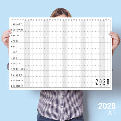 Giant Wall Planner 2028 | Whole Year View |A0/A1
