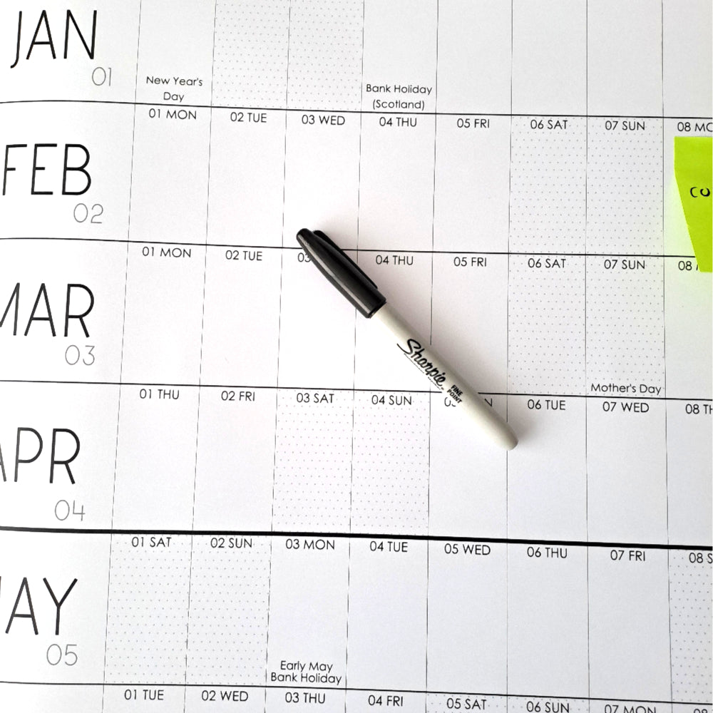 Academic Wall planner 2026 to 2027,  School Year Plan,  A0 & A1