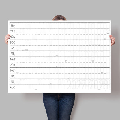 2027 to 2028 Academic Wall Planner, A0 & A1