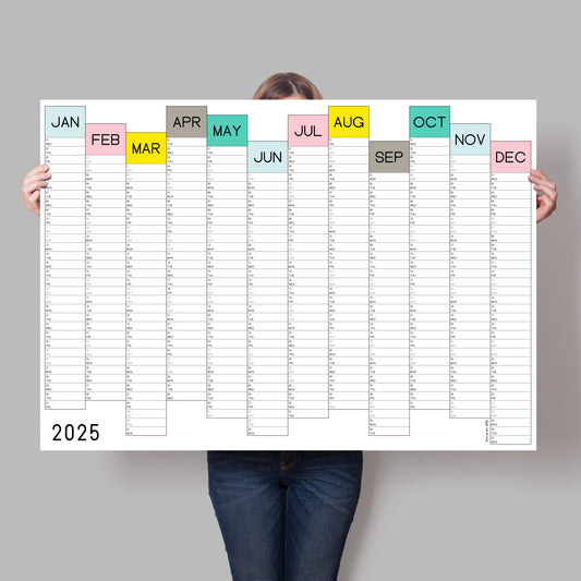 SAMPLE SALE: 2025 Giant Wall Planner, Candy Sticks A0