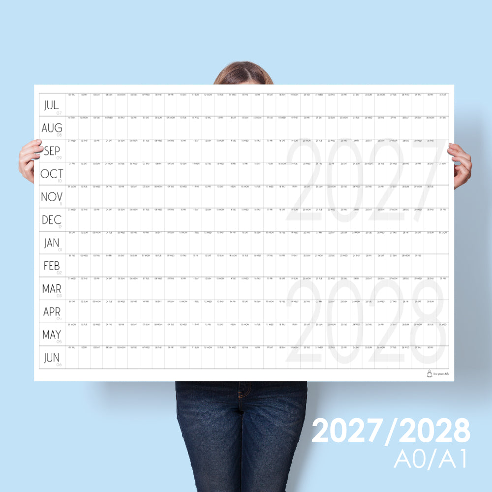 Extra Large Mid Year Planner 2027/2028 | A0 and A1