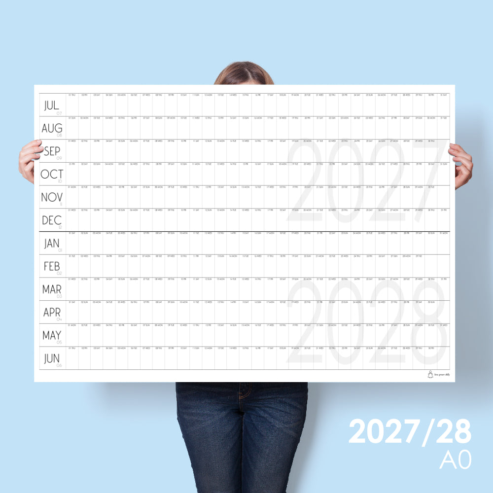 Extra Large Mid Year Planner 2027/2028 | A0 and A1