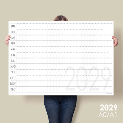Giant Wall Calendar 2029 | A0 & A1 | DECO