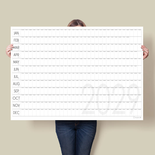 Giant Wall Calendar 2029 | A0 & A1 | DECO