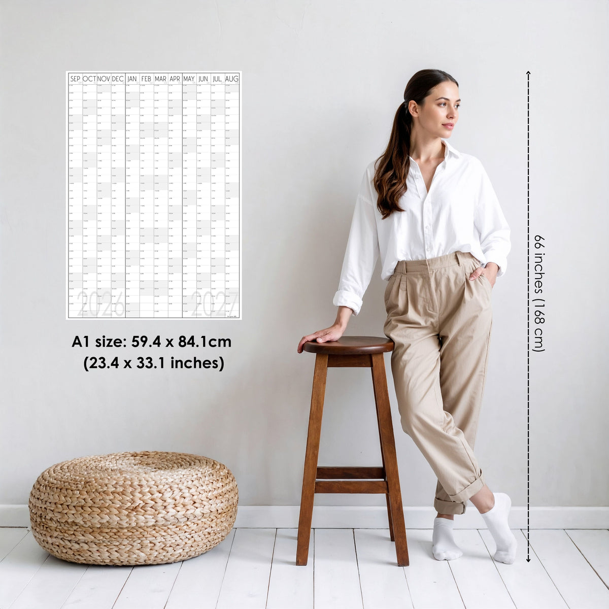 Giant Academic Calendar | Wall planner 2026 to 2027 | A0 & A1