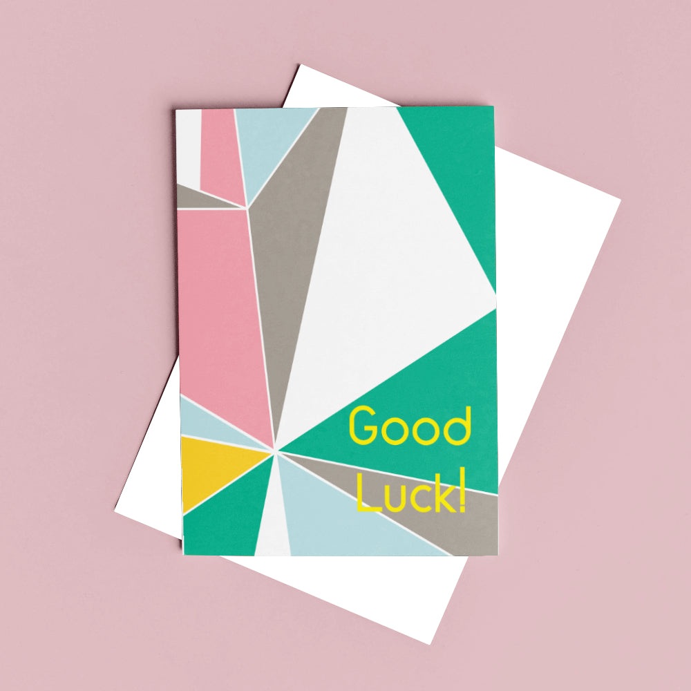 Good Luck Card, A6 Card, Pastel