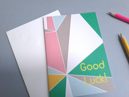 Good Luck Card, A6 Card, Pastel